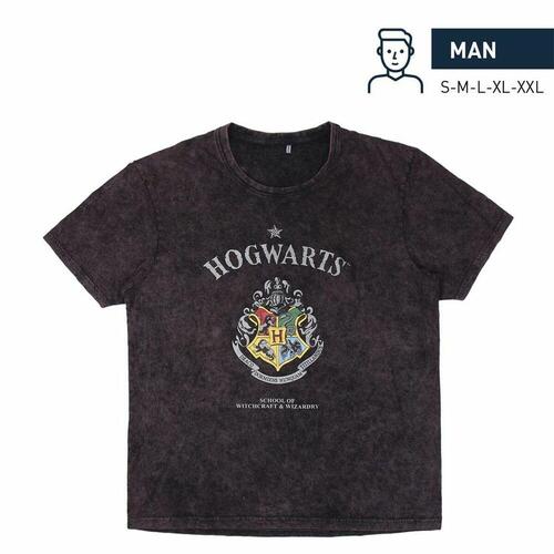 Kortærmet T-shirt til Mænd Harry Potter Grå Mørkegrå S