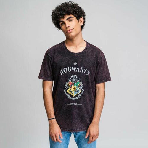 Kortærmet T-shirt til Mænd Harry Potter Grå Mørkegrå S