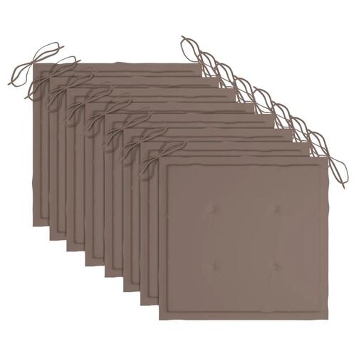 Foldbare havestole 8 stk. med hynder massivt akacietræ