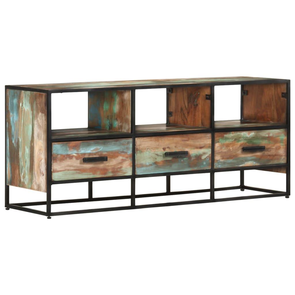 Tv-skab 110x30x45 cm massivt genbrugstræ