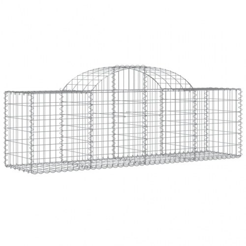 Buede gabionkurve - 4 stk. 200×50×60/80 cm i galvaniseret jern