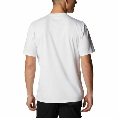 Kortærmet T-shirt til Mænd Columbia Sun Trek Hvid Mænd S