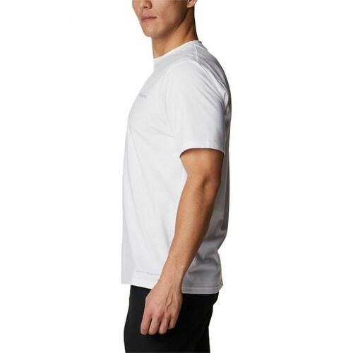 Kortærmet T-shirt til Mænd Columbia Sun Trek Hvid Mænd S