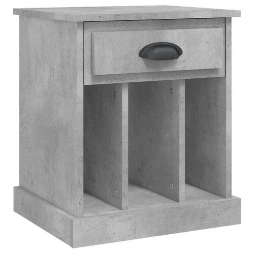 Sengeborde 2 stk. 43x36x50 cm betongrå