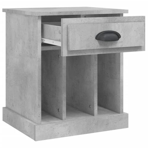 Sengeborde 2 stk. 43x36x50 cm betongrå