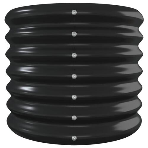 Plantekasse 332x40x36 cm pulverlakeret stål antracitgrå