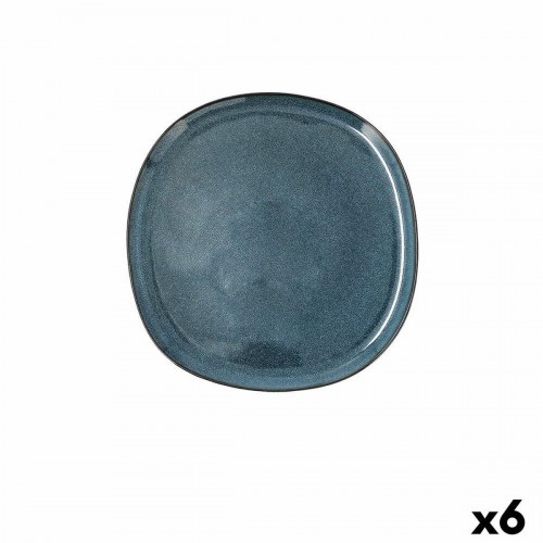 Bidasoa Ikonic middags tallerken, blå keramik, 20,2 × 19,7 cm - 6 stk