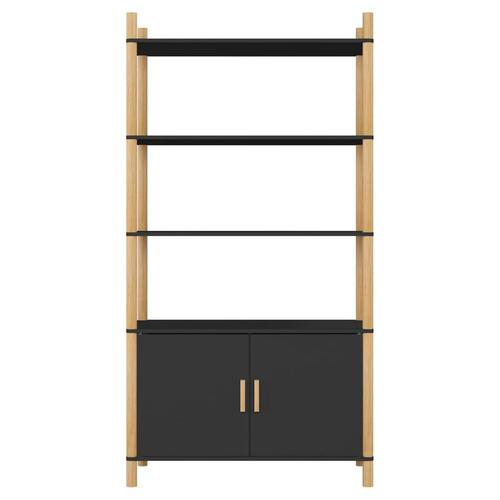 Højskab 80x40x153 cm konstrueret træ sort