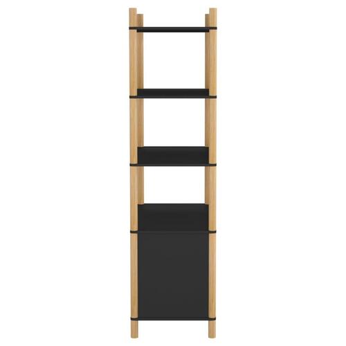 Højskab 80x40x153 cm konstrueret træ sort