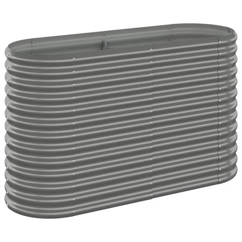 Plantekrukke 114x40x68 cm pulverlakeret stål grå