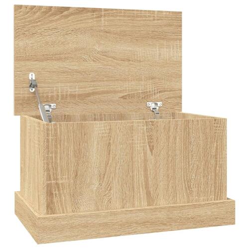 Opbevaringskasse 50x30x28 cm konstrueret træ sonoma-eg