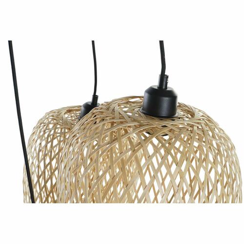 Loftslampe Sort Lys brun Metal Bambus 50 W Tropisk 220 V 30 x 30 x 94 cm