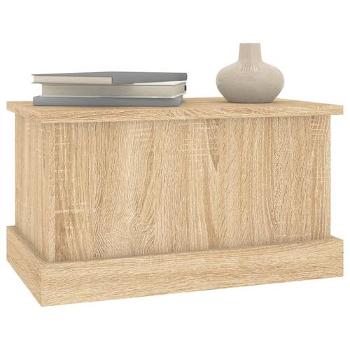 Opbevaringskasse 50x30x28 cm konstrueret træ sonoma-eg
