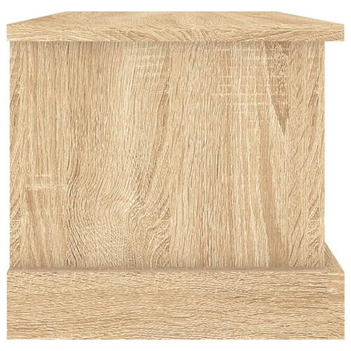 Opbevaringskasse 50x30x28 cm konstrueret træ sonoma-eg