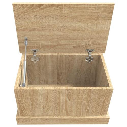Opbevaringskasse 50x30x28 cm konstrueret træ sonoma-eg