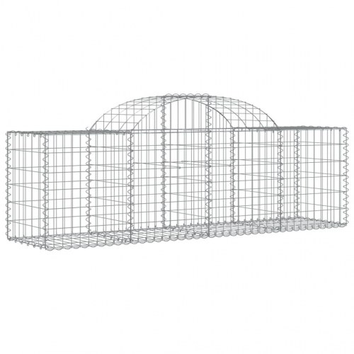 Buede gabionkurve - 6 stk. 200×50×60/80 cm i galvaniseret jern
