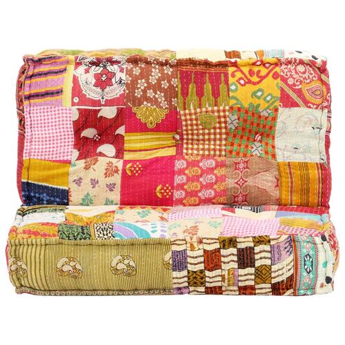 Puf 100x100x20 cm stof patchwork