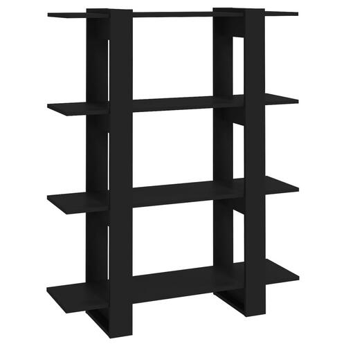 Bogreol/rumdeler 100x30x123,5 cm sort