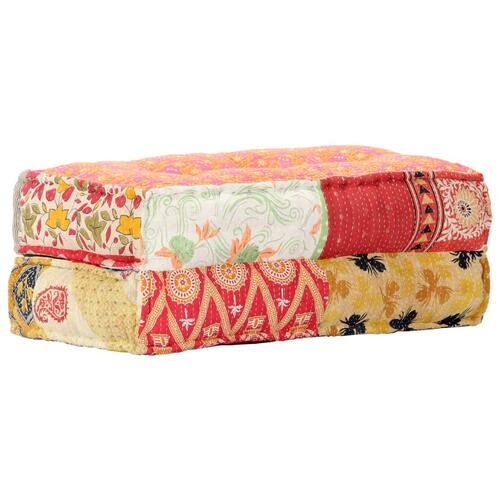 Puf 100x100x20 cm stof patchwork