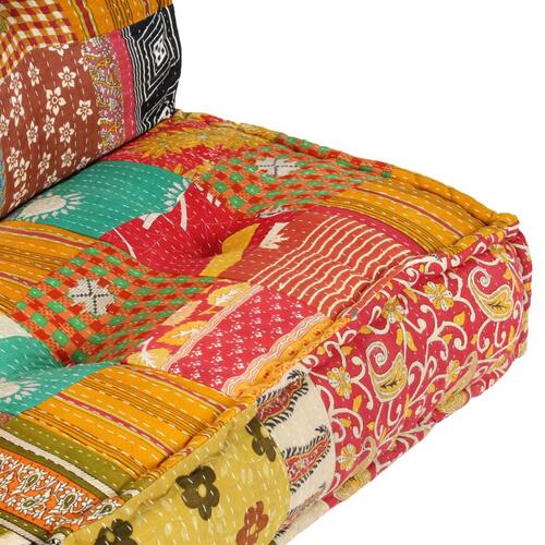 Puf 100x100x20 cm stof patchwork