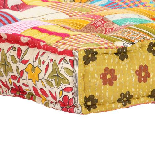 Puf 100x100x20 cm stof patchwork