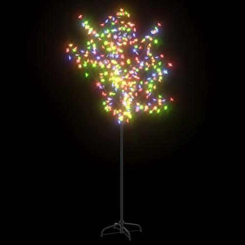 Juletræ 180 cm 200 LED'er kirsebærblomst farverigt lys