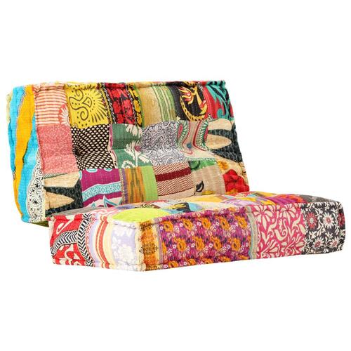 Puf 100x100x20 cm stof patchwork