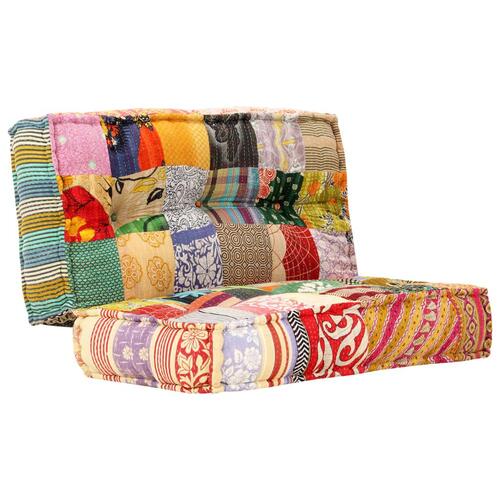 Puf 100x100x20 cm stof patchwork
