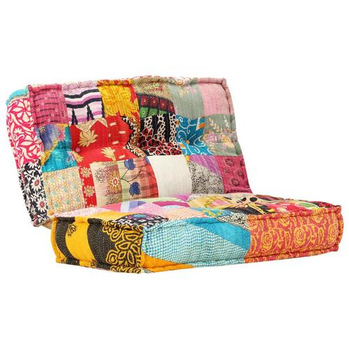 Puf 100x100x20 cm stof patchwork