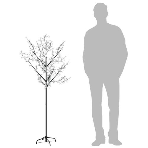 Juletræ 180 cm 200 LED'er kirsebærblomst farverigt lys