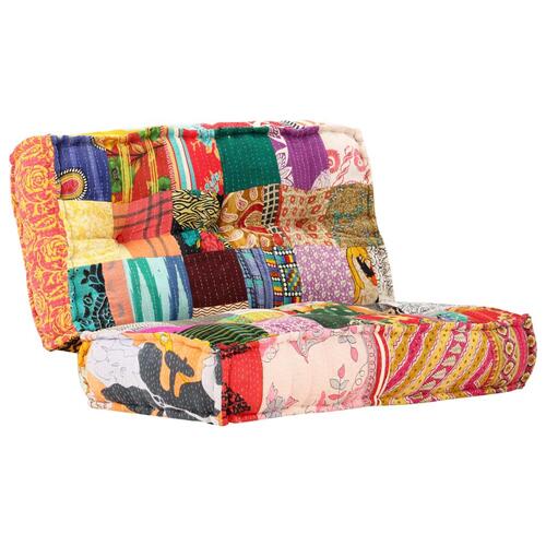 Puf 100x100x20 cm stof patchwork