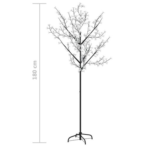 Juletræ 180 cm 200 LED'er kirsebærblomst farverigt lys