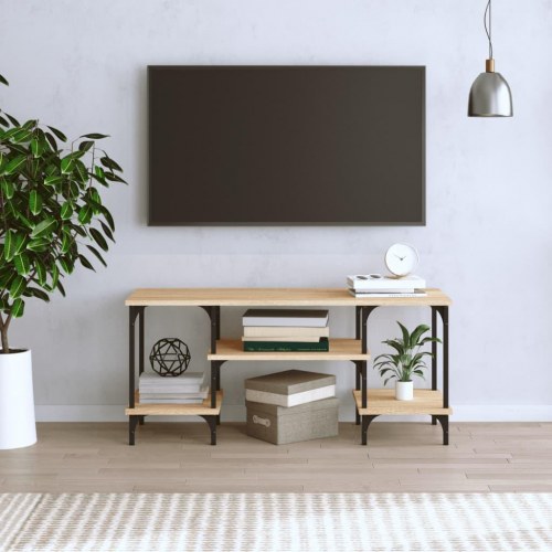 Tv-bord i konstrueret træ - sonoma-eg, 102×35×45,5 cm