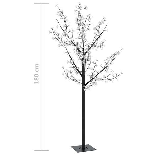 Juletræ 180 cm 200 LED'er kirsebærblomst farverigt lys