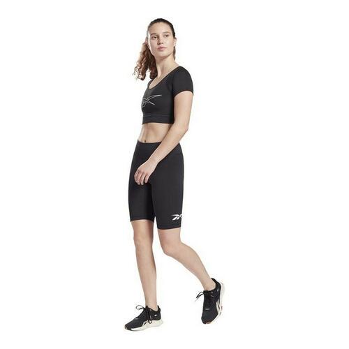 Kortærmet T-shirt til Kvinder Reebok Training MYT Sort XS