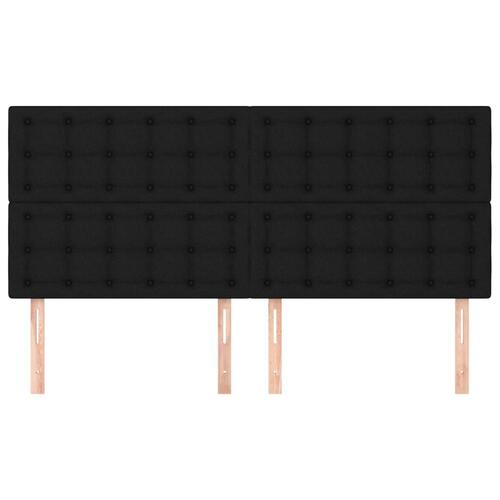 Sengegavle 4 stk. 90x5x78/88 cm stof sort