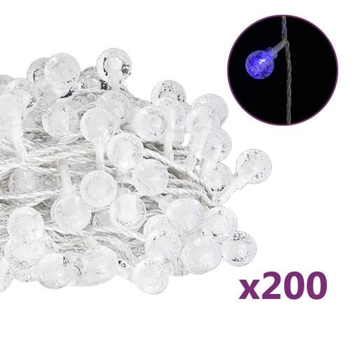 Fairy lights-lyskæder 20 m 200 LED'er 8 funktioner blå