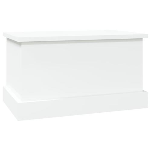 Opbevaringskasse 50x30x28 cm konstrueret træ hvid højglans