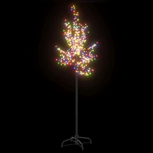 Juletræ 220 cm 220 LED'er kirsebærblomst farverigt lys