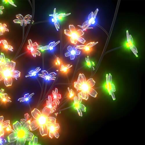 Juletræ 220 cm 220 LED'er kirsebærblomst farverigt lys