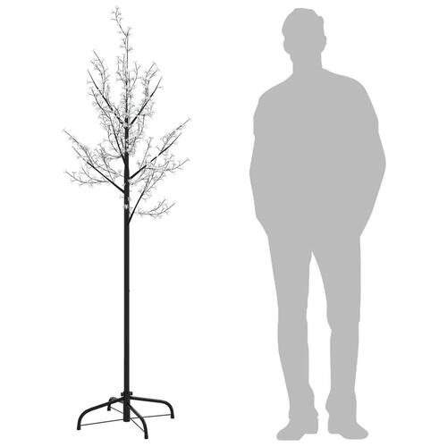 Juletræ 220 cm 220 LED'er kirsebærblomst farverigt lys