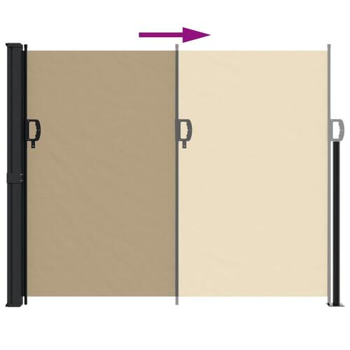 Sammenrullelig sidemarkise 160x500 cm beige