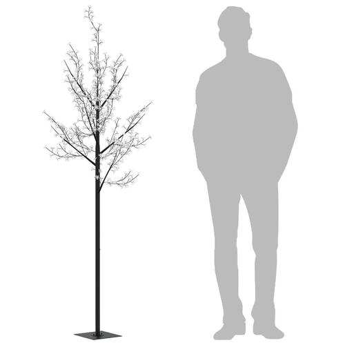 Juletræ 220 cm 220 LED'er kirsebærblomst farverigt lys