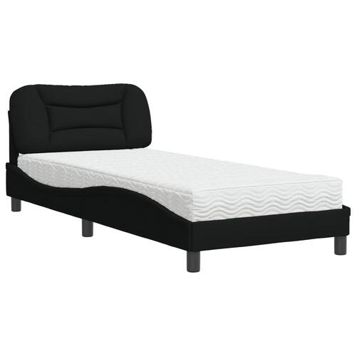 Seng med madras 80x200 cm stof sort