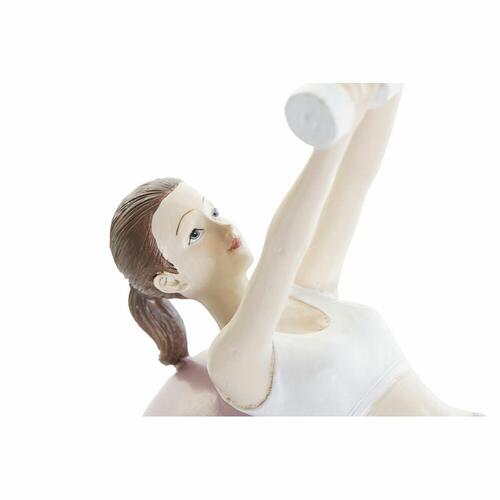 Dekorativ figur Pink Yoga Scandi 18,5 x 8 x 17,5 cm