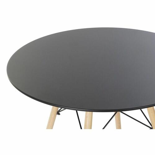 Spisebord Sort Birk Træ MDF 90 x 90 x 74 cm