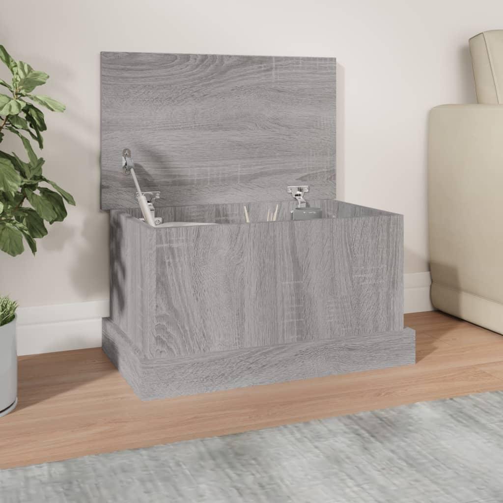 Opbevaringskasse 50x30x28 cm konstrueret træ grå sonoma-eg