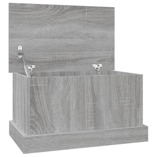 Opbevaringskasse 50x30x28 cm konstrueret træ grå sonoma-eg