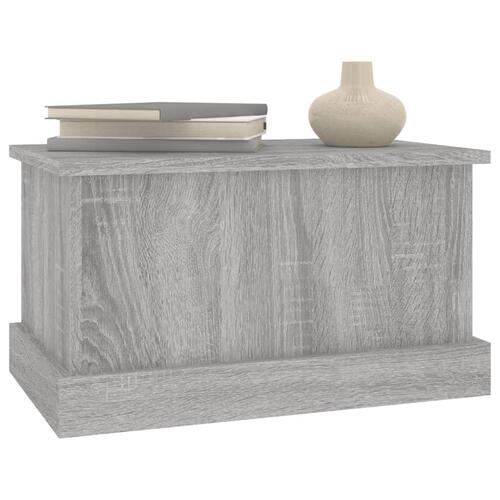 Opbevaringskasse 50x30x28 cm konstrueret træ grå sonoma-eg