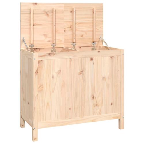 Vasketøjskurv 88,5x44x76 cm massivt fyrretræ